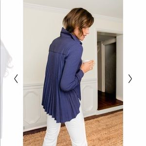 Tuckernuck Navy Adele Blouse Like New